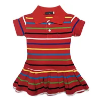 Multicolor New Summer Classic Fashion gestreiftes Muster A-Linie Mädchen Kleider gute Qualität günstigen Preis lässig Kinder Kleidung 30 Stück viel