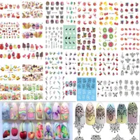 58Sheets Fruit/Necklace Jewelry Paern Nail Stickers Nail Art Water Transfer Stickers Mixed Nail Tips Decals Decor BESTZ455-512