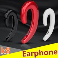 K8 conduzione ossea cuffia Bluetooth gancio dell'orecchio di No Pain Wear Wireless Headset Musica auricolari con il microfono per Xiaomi