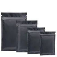 Bolsas de mylar de plástico negro Bolsa de cremallera de aluminio para almacenamiento de alimentos a largo plazo y protección de coleccionables de dos laterales de color
