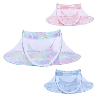Portable Baby Bed Crib Folding Baby Mosquito Net Summer Infants Insect Netting Infant Cushion Mattress