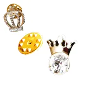 Små storlek Imperial Crown Crystal Broscher Pins för kvinnor Billiga Smycken Rhinestone Shirt Lapel Pins Wholesale Drop Shipping Christmas Gift