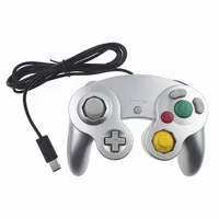 NGC Wired Gaming Game Controller Gamepad Joystick Turbo DualShock for NGC Nintendo Console Gamecube Wii U Extension Cable Cord Q2 9color DHL