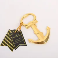 Oro Anchor Bottle Opener Nautical Wedding Favors Spiaggia a tema Nuziale Doccia Sea Party Event Supplies jc-177