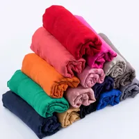 Frauen-Sommer-weiche TR-Baumwollleinen-Schals Sarong-Retro- Quasten-feste Farbe 180x60 Schal-weibliche dünne Verpackungen Hijab-Strand-Feiertags-Schal 20Color