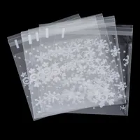 Snowflake Food Cookie Packaging Bags Self-adhesive Plastic Bags Gift Bag Wedding Favor Christmas Decoration 2 Size 10x10cm 7x7cm fast