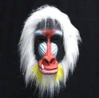 Hayvan Tam Kafa Madagaskar Babun Lateks Primat APE Cosplay Giydirme Orman Cadılar Maquerade Carnival Parti Ücretsiz Kargo Maskesi