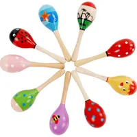 Kolorowa Nowa Moda Dziecko Drewniana Zabawki Grzechotka Dziecko Śliczne Brzęk Zabawki Orff Instrumenty Muzyczne Zabawki Edukacyjne