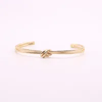 Metal material bangles for girls Two false knot women bangles Retail and wholesale mix Free shipping