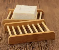 Bambusowy uchwyt mydła Drewniane Naturalne Bambusowe Mydło Dish Dish Soap Soap Box Pojemnik na płytę do kąpieli Łazienka