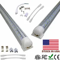 Stock In US 4ft 5ft 6ft 8ft LED Tube Light V Shape Integrated LEDs Tubes 8 ft Cooler Door Freezer LED Lighting
