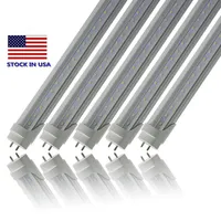 US Stock + T8 LED Tube Lights 4ft 22W SMD2835 AC85-265V Clear/Milky Cover Cool White 6000K 2 Years Warranty