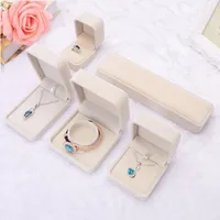 Jewelry Box Premium Velvet Ring and Earing Beige Jewellery Case Earrings Necklace Bracelets Display Box Velvet Gift Boxes Amazing