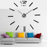 2018 Venta caliente Venta caliente 3D Real Big Wall Clock Mirror Sticker Decedentes