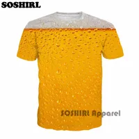 Soshirl Casual Refroidir été bière pleine d'impression T-shirt à manches courtes T Nouveauté Top Homme unisexe tenue de haute qualité causales Dropship T-shirt