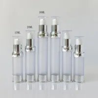 24 x mode hoge kwaliteit 15 ml 20 ml 30 ml vorst airless lotion pomp fles vacuüm cosmetische airless containers
