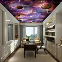 Galaxy 3D Ceiling Large Mural Wallpaper Living Room Bedroom Wallpaper Painting TV Backdrop 3D Wallpapers for walls