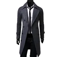 British Style Fancy Classic Men's Trench Coat Men Double Breasted Coat Masculino Clothing Long Thick Jackets Coats Overcoat 4XL