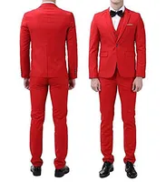 Сшитые на заказ красные мужчины костюм из 3 частей Свадебные смокинги Смокинги для жениха с вырезом на одной кнопке Центральная вентиляционная куртка для мужчин (куртка + брюки + галстук + жилет) 506