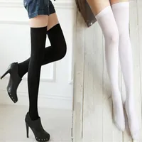 2018 nuevo 1 par de la moda muslo alto sobre la rodilla alta calcetines para mujer chicas moda opaco sobre la rodilla muslo calcetines elásticos nuevos