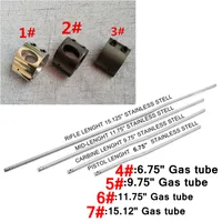 7 tipos táctico AR15 M4 6.75 "/9.75" /11.75 "/15.12" tubo de gas de acero de bajo perfil Micro bloque de acero pulgadas 0.75 Bloque de gas con el pin para la caza