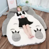 Japan Anime Totoro Plush Bed Big Stuffed Cat Sleeping Bag Bed Tatami Mattress 200cm x 150cm DY50464