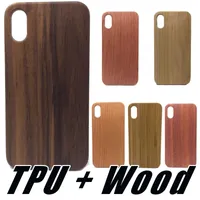 Real Wood With TPU Edge Phone Shell Case For iPhone 11 Pro Max XS X Xr Xs Max 8 6 7 Plus Samsung S10 S0e S20 S20 Ultra Plus Real Wood Cover