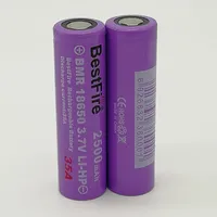 50st High Drain 18650 Batteri Vapes Batterier 18650B Uppladdningsbart Ecig Lithium Li-on 3.7V Lifepo4 IMR INR QSO Black Spider Pods änka