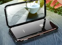 Magnetic Back Telefon Case dla iPhone7 Case X 8 6 Plus Clear Hartred Glass + wbudowany etui magnes dla iPhone 8 6S pokrywa metalowa