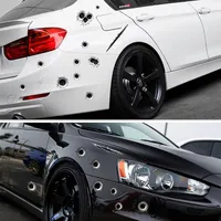Auto Stickers 3D Bullet Gat Funny Decal Car-Covers Motorcycle Scratch Realistic Bullet Hole Waterdichte Stickers 4pcs / Set