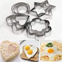 3pcs/set Baking Moulds Stainless Steel baking mold Cookie Cutters Plunger Biscuit DIY Mold Star Heart for baby kids