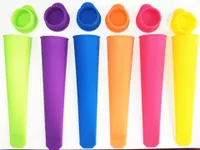 Popsicle Mold 6 Kleur DIY Siliconen Multicolor Mouw Nontoxic Milieu-ijs Mold Tools met Cover Goederen Op voorraad Lin3019