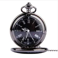 FOB Bolso Relógio Vintage Numerais Romanos Quartz relógio relógio com corrente antiga jóias pingente colar presentes para pai ll @ 17