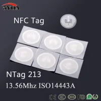 Jeton Karakol Etiket RFID Etiket Rozeti llavero 5YOA 100pcs / Lot NFC TAG Sticker 13.56MHz ISO14443A NTAG213 Anahtar Etiketler llaveros
