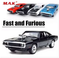 1:32 Schaal Snelle en Furious 7 8 Dominic Toretto Vin Diesel 1970 Dodge Charger Model Car Alloy Toy Cars Diecast voor Jongen Kids