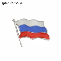 Qihe Jewelry Rusland Vlag Pins Revers Bandiera Forma Distintivi Broches Voor Mannen Vrouwen Unisex Rugak Tas Hoed Accessori Sieraden