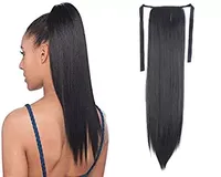 100% Natural Brazilian Remy Human hair Ponytail Horsetail Clips in/on Human Hair Extension Straight Hair 100g