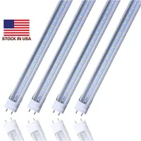 Сток в США + 4 фута 1200 мм T8 светодиодные трубки легкие высокие супер яркие 18W 22W холодно белые светодиодные люминесцентные лампы лампы AC110-240V FCC