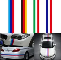 Bandera 100CMx15CM auto auto de la capilla de techo Fender M eléctricos del color de la raya de la cubierta del motor de la etiqueta engomada para BMW 1 2 3 4 5 7 Series Q5 Q7 X6 X1 X3 X5