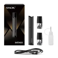 스모크 Infinix 스타터 키트 오리지널 Smoktech 내장 250mAh 배터리 및 2ML 포드 vape 카트리지 Ecigarette 키트
