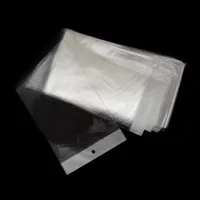 12.5 * 62 cm Clear transparante opp tassen met opknoping gat verpakking plastic zak 100pcs / lot zelfklevende zeehond waterdichte opp tassen pruik tas