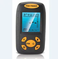 Portable LCD Fish Sonar Sounder Depth Finder Alarm Probe Fish Detector Ultrasonic Wireless Fishfinder Electronic Fishing Tackle Bait Tool