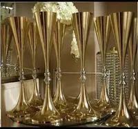 70 cm 27 pouces hauteur blanche argent mariage fleur vase bling table table-poste scintillant mariage décoration banquet road décor