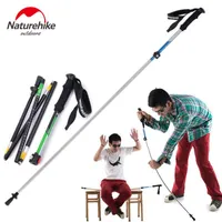 NatureHike 초경량 EVA 손잡이 5 섹션 조정 가능한 지팡이 스틱 트레킹 장대 Alpenstock for Outdoor 1PCS