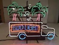 17 * 14 pollici Bud Light Truck Glass Neon Sign FAI DA TE Flex Corda luce Indoor / Outdoor Decorazione RGB Voltaggio 110V-240V