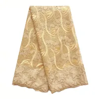 Золото Последний французский Кружево Ткань высокого качества Нигерия Швейцарский шнурок +2018 вышивки сетки African Шнурки ткани платье для венчания