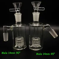 Glass Ash Catchers 14mm 18mm 45 90 Degrees With Hookahs Smoke Bowl Ashcatcher Tire Percolator For J-Hook Adapters water Bongs Oil Rigs