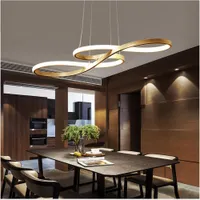 FULOC Fashional Dinning Room Modern Chandeliers Circle Rings Led Chandelier Light For Indoor Lighting AC 85-260V
