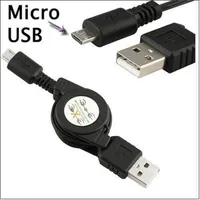 Retractable Mikro-USB-Kabel-Band-Stil verlängert für HTC Blackberry Sumsang Galaxy S2 i9100 Verschiffen 300pcs / lot