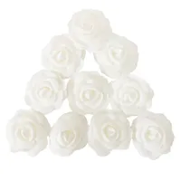 ткань цветок DIY материал Камелия Белый цветок с наклейкой 10шт много